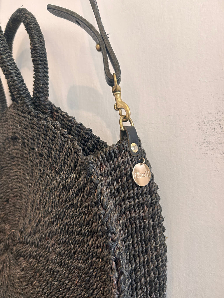 LOOP - Clare V Black Woven Alice Leather Bag (#87)