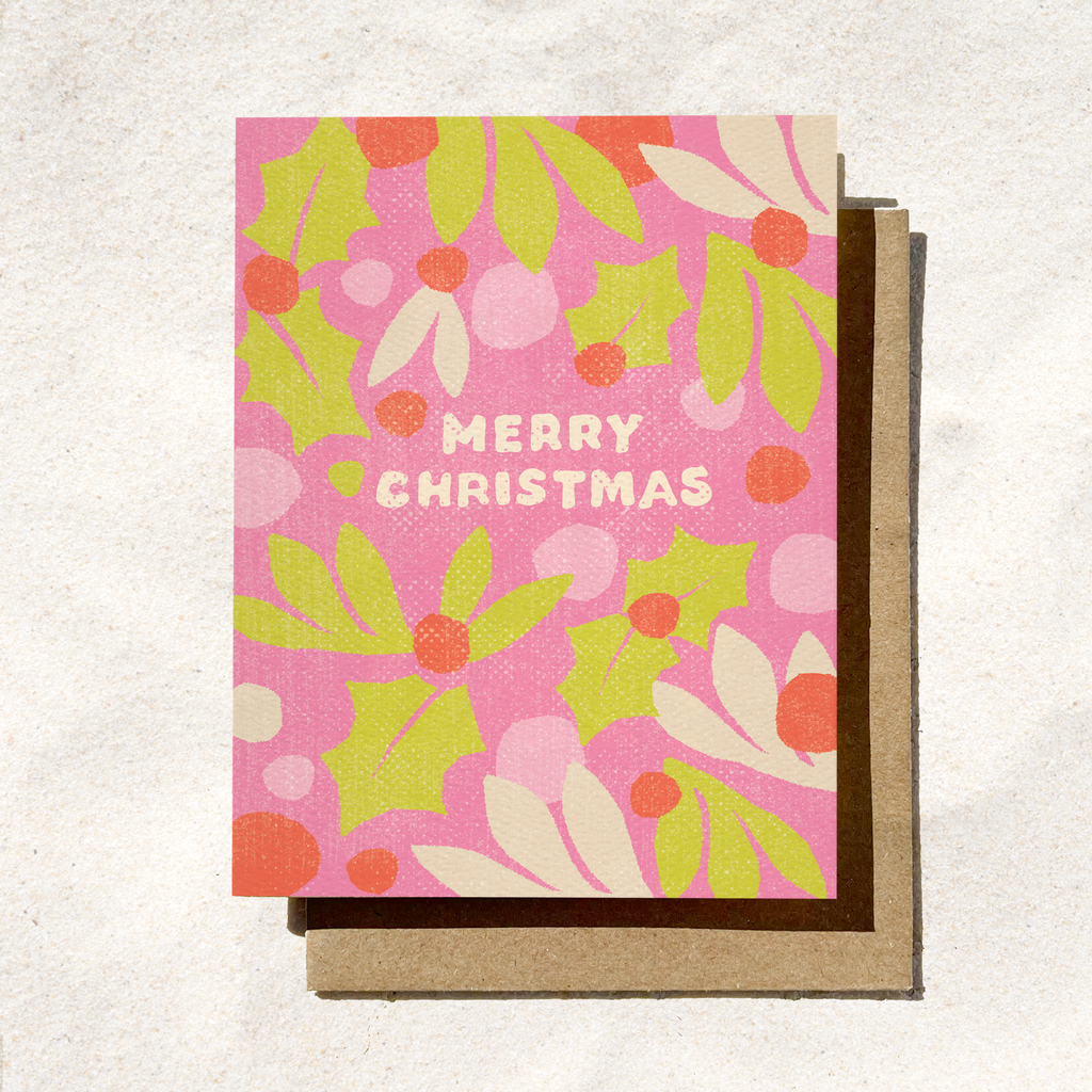 Daydream Prints - Pink Christmas Card | Pinkmas | Holiday Card | Mistletoe