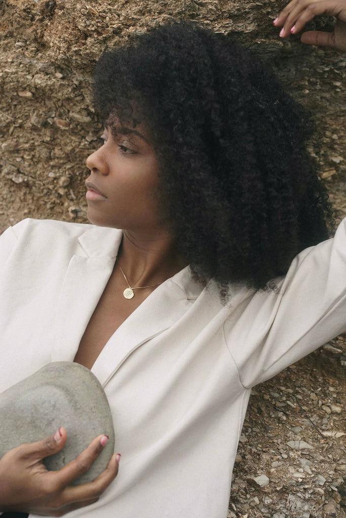 Mountainside Jewelry - Medallion Necklace: Cable Chain / 20" / Gold Vermeil