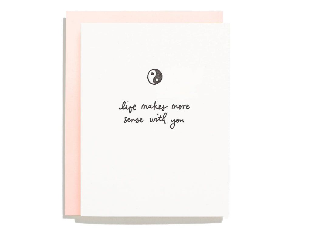 Shorthand Press - Yin Yang Love - Letterpress Greeting Card