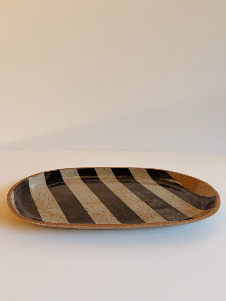 LH Ceramics - Striped Tray, Black