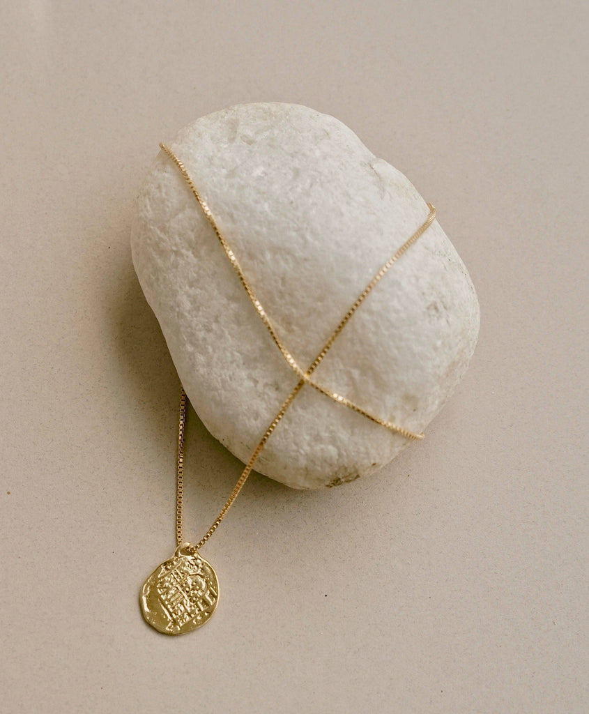 Mountainside Jewelry - Medallion Necklace: Cable Chain / 20" / Gold Vermeil