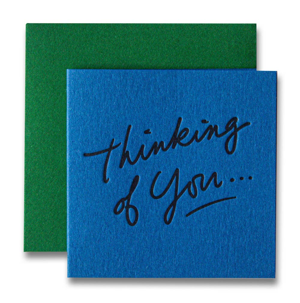 Ladyfingers Letterpress - Thinking of You Letterpress Tiny Card