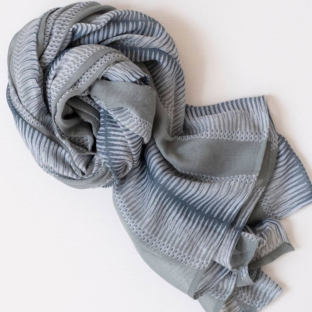 Graymarket Design - Marta Sage Block Printed Scarf