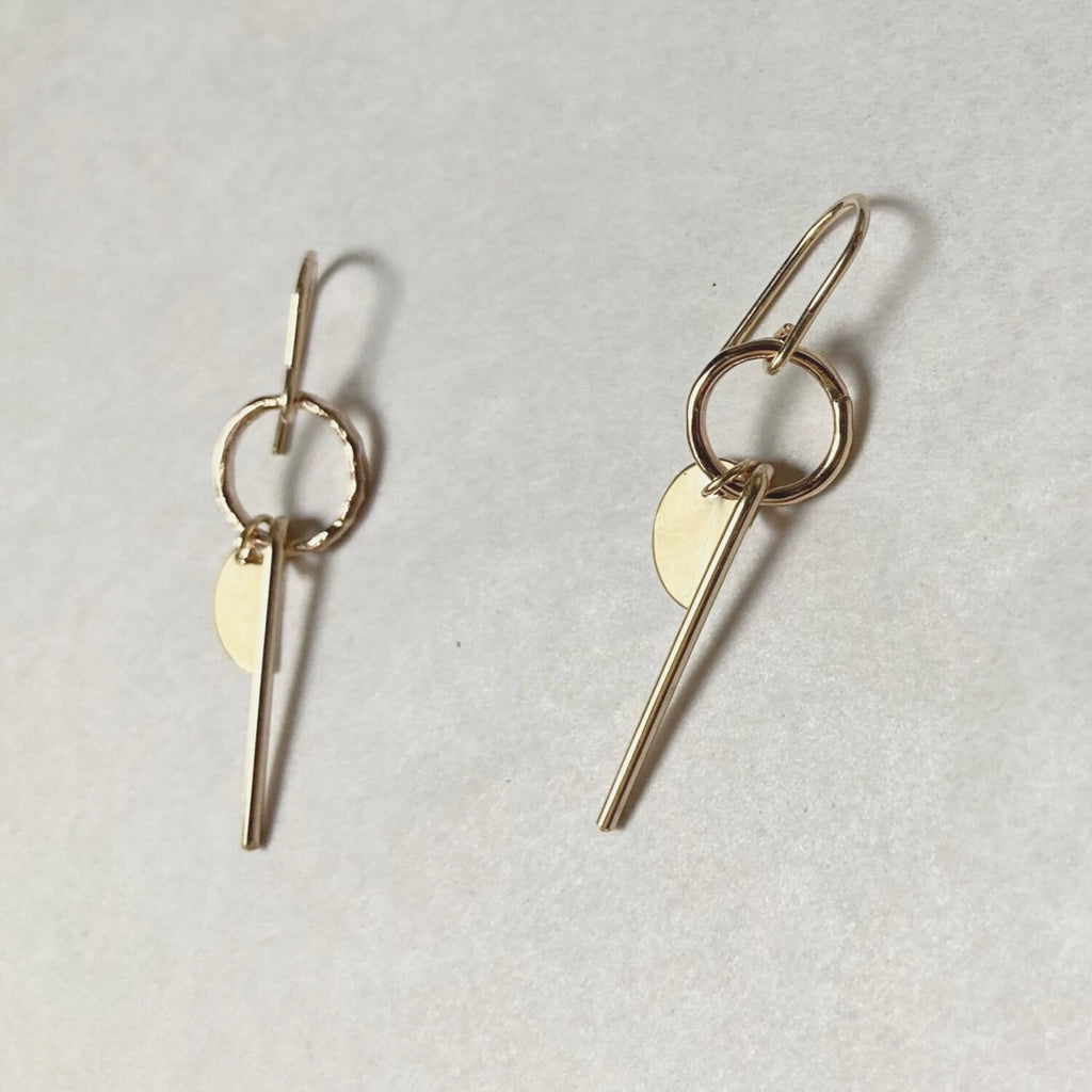 Slantt Small Shapes Earrings, 14k Gold-fill
