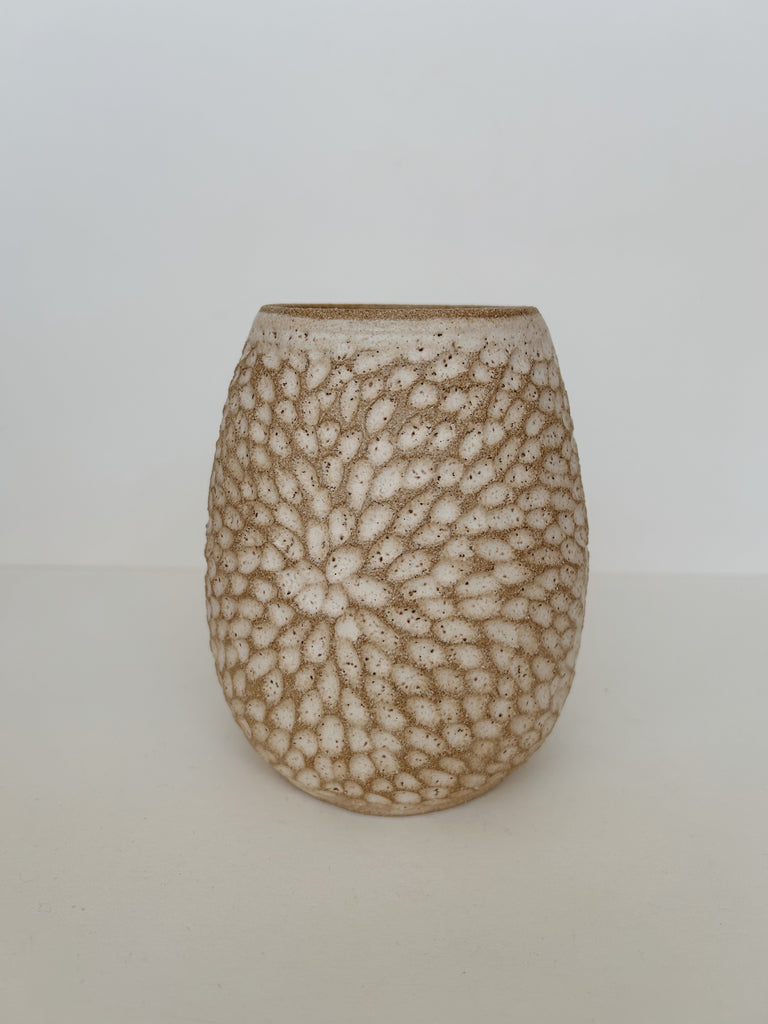 Off Kilter Ceramics- Carved Vase, I