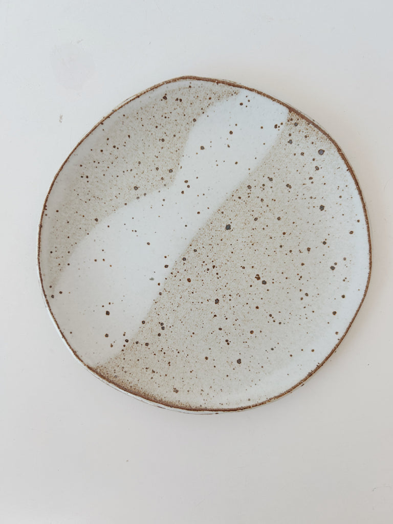 Colleen Hennessey - Toast Plate, Glossy White / Grey, C