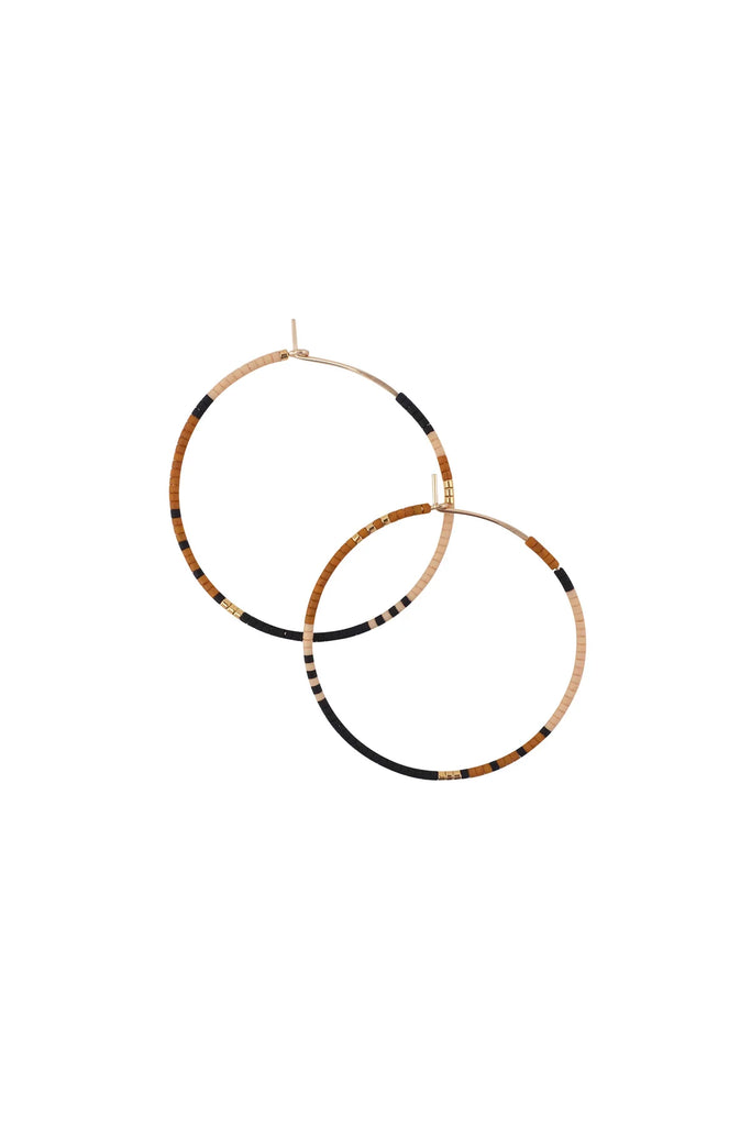 Abacus Row- Delfi Hoops, Pink Clay- large