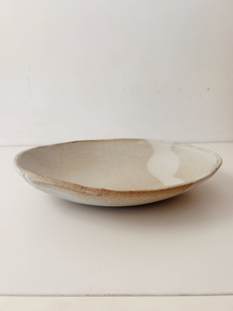 Colleen Hennessey - Oval Bowl, Matte White / Grey, A
