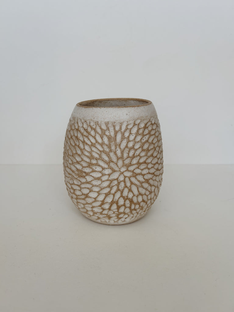 Off Kilter Ceramics- Carved Vase, B