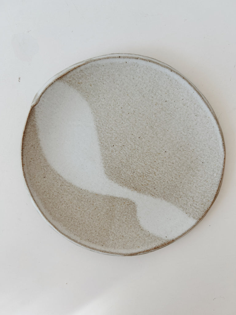 Colleen Hennessey - Toast Plate, Matte White / Grey, D