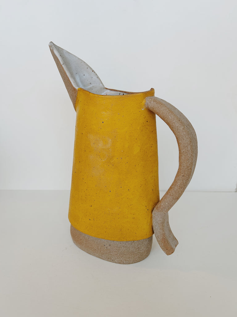 Maggie Silverman Bird Pitcher- large, yellow