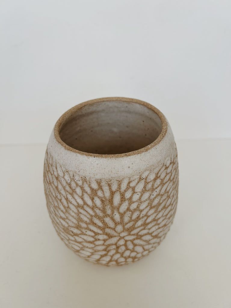 Off Kilter Ceramics- Carved Vase, B