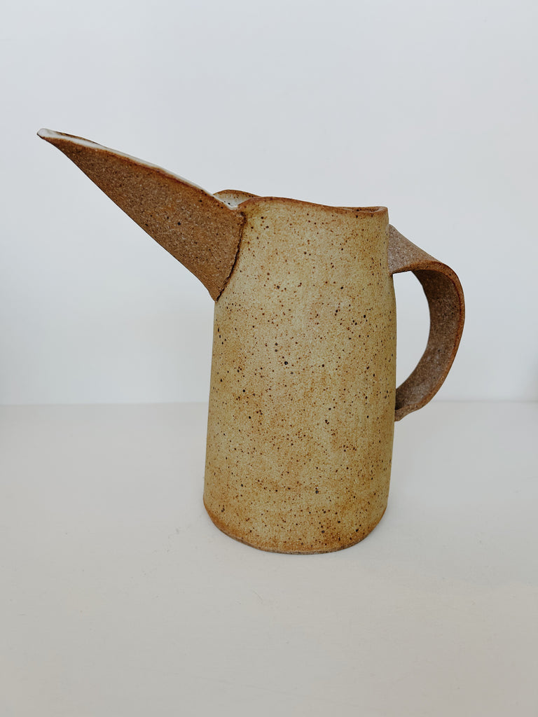 Maggie Silverman Bird Pitcher- small, beige