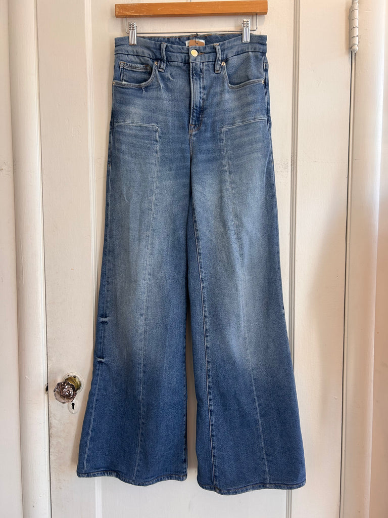 LOOP - Good American Palazzo Seamed Jeans (#122)