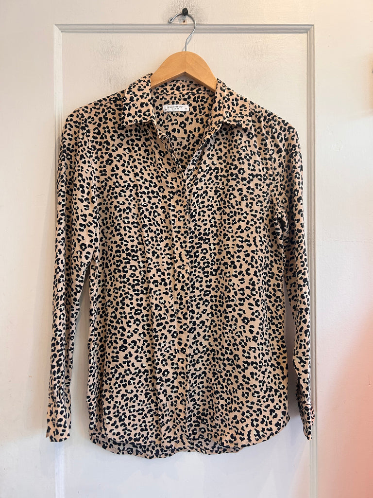 LOOP  -  Equipment Animal Print Silk Blouse (#368)