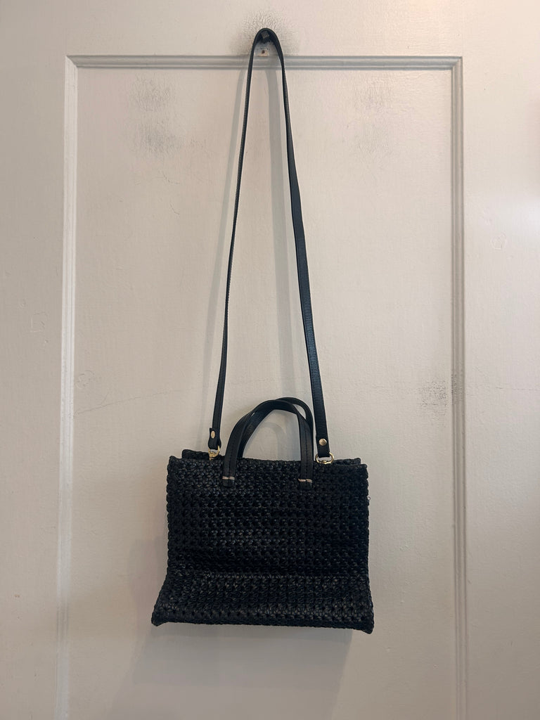 LOOP - Clare V Black Woven Leather Bag (#87)