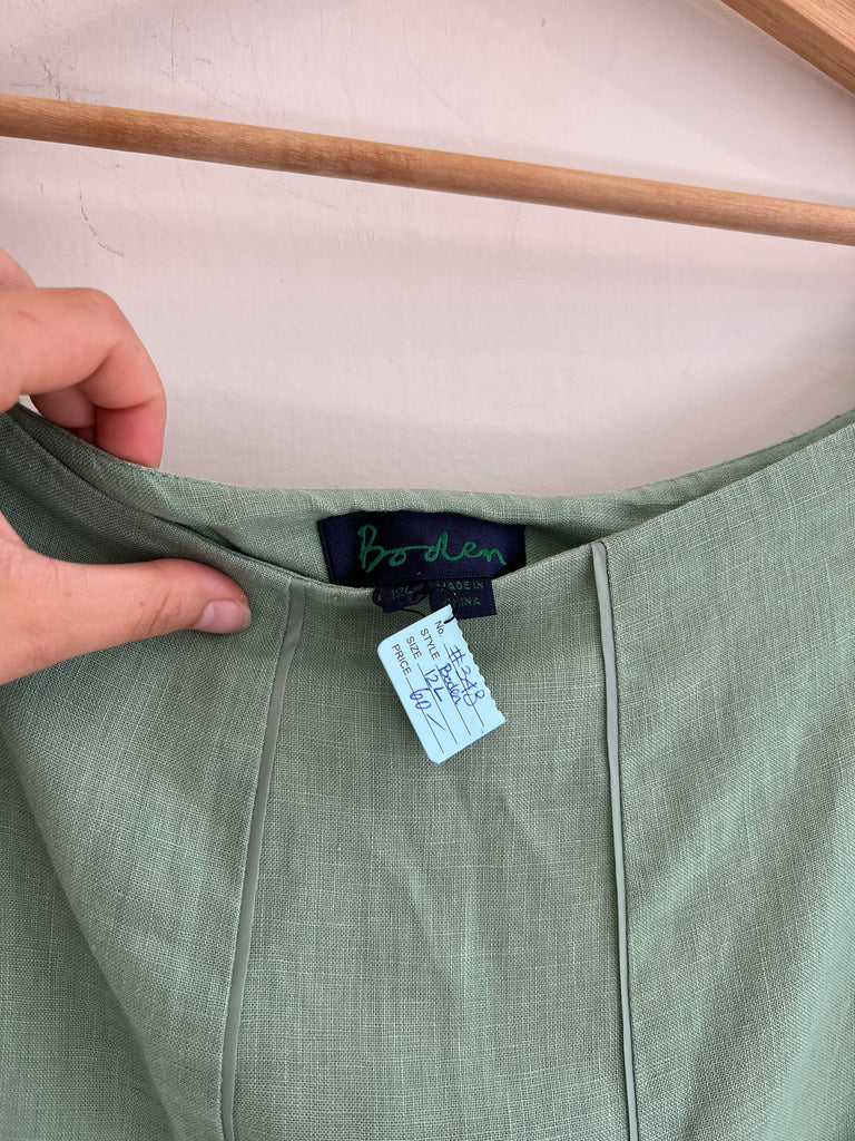 LOOP - Boden Linen Skirt, Green (#348)