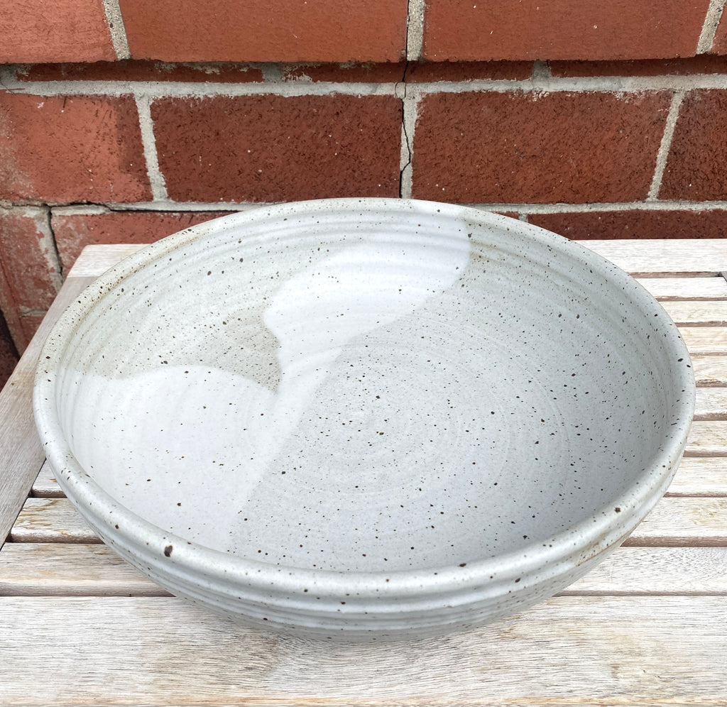 Colleen Hennessey - Large Serving Bowl, Matte Grey/White