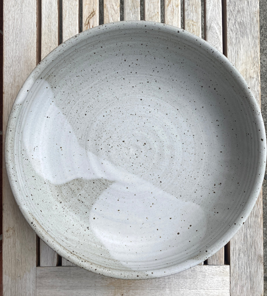 Colleen Hennessey - Large Serving Bowl, Matte Grey/White