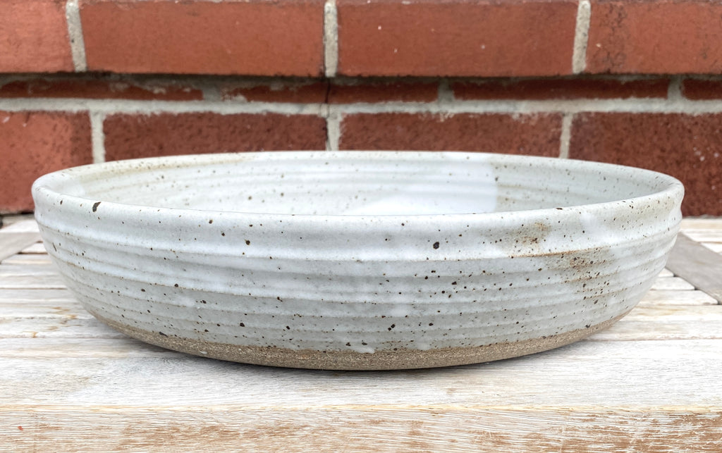 Colleen Hennessey - Large Serving Bowl, Matte Grey/White
