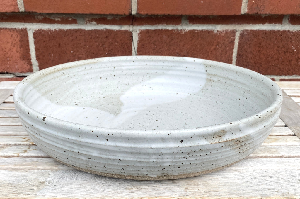 Colleen Hennessey - Large Serving Bowl, Matte Grey/White
