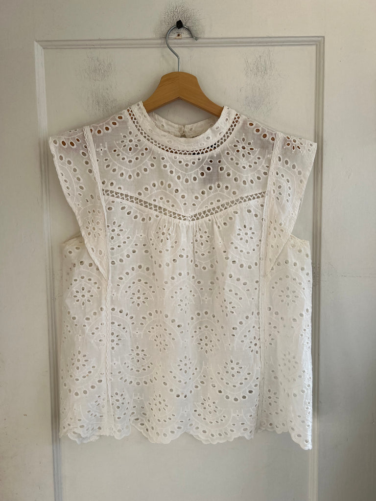 LOOP - 7 For All Mankind Eyelet Blouse (#18)