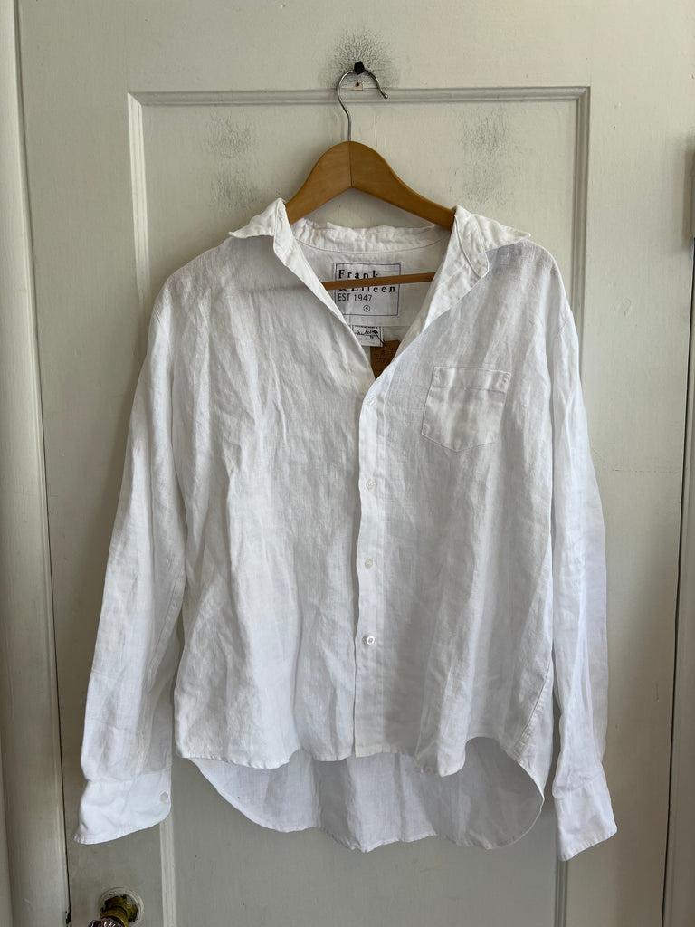 LOOP - Frank & Eileen White Linen Button Down (#122)