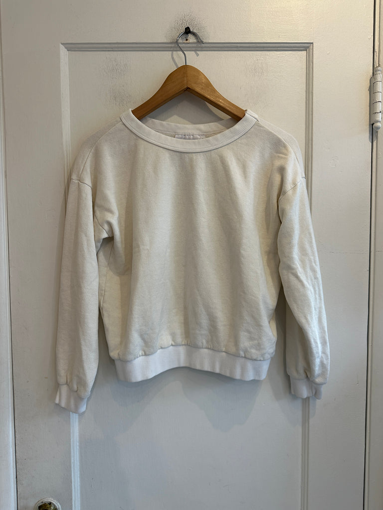 LOOP  -  Jungmaven White Crewneck Sweatshirt (#217)