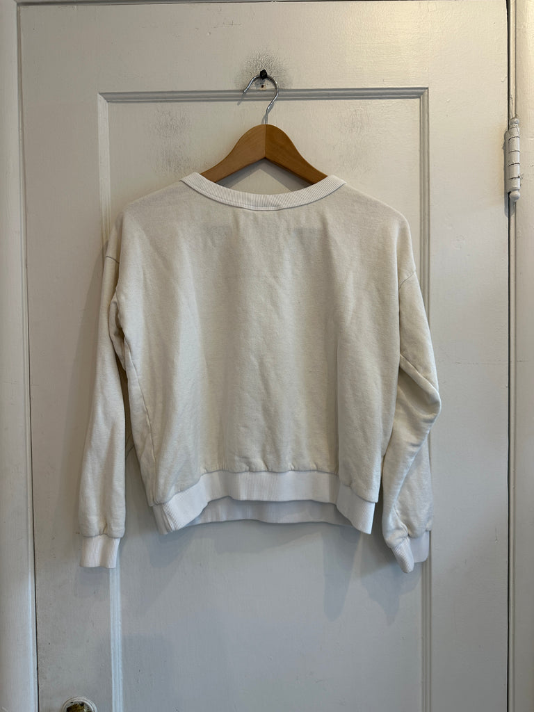 LOOP  -  Jungmaven White Crewneck Sweatshirt (#217)