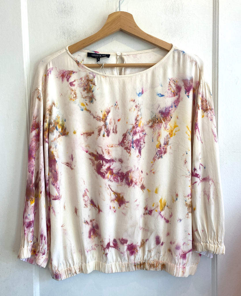 Hipcheck - Ice Dyed Silk Blouse, Lafayette 148