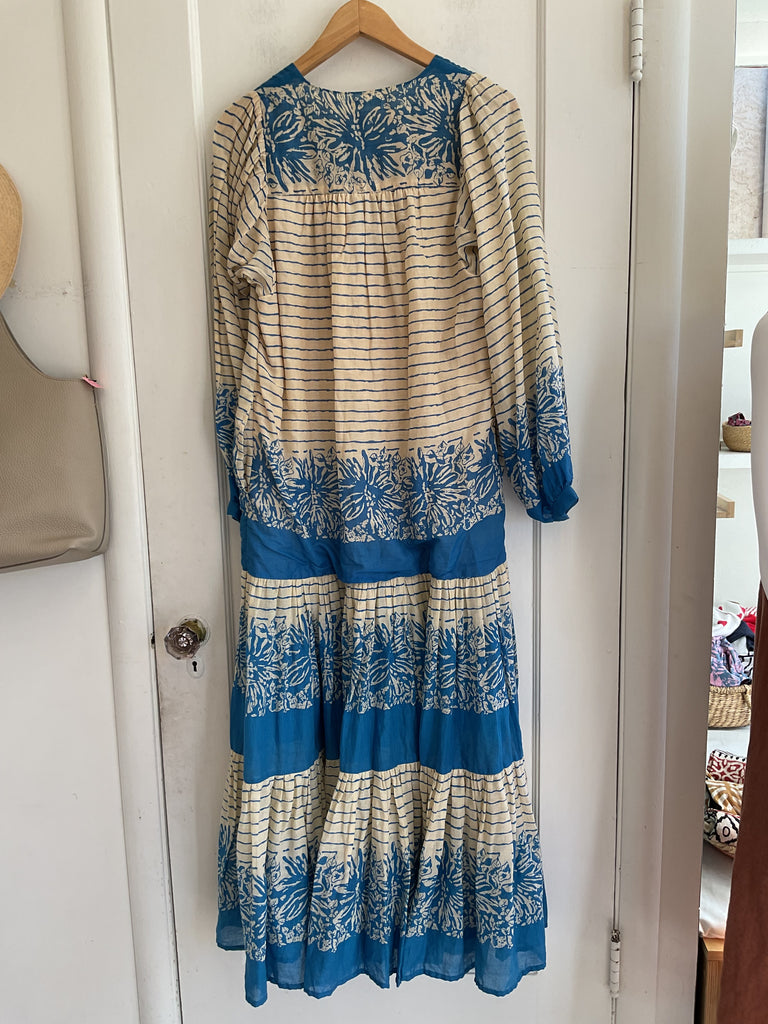 LOOP  -  Matta Blue and White Dress (#122)