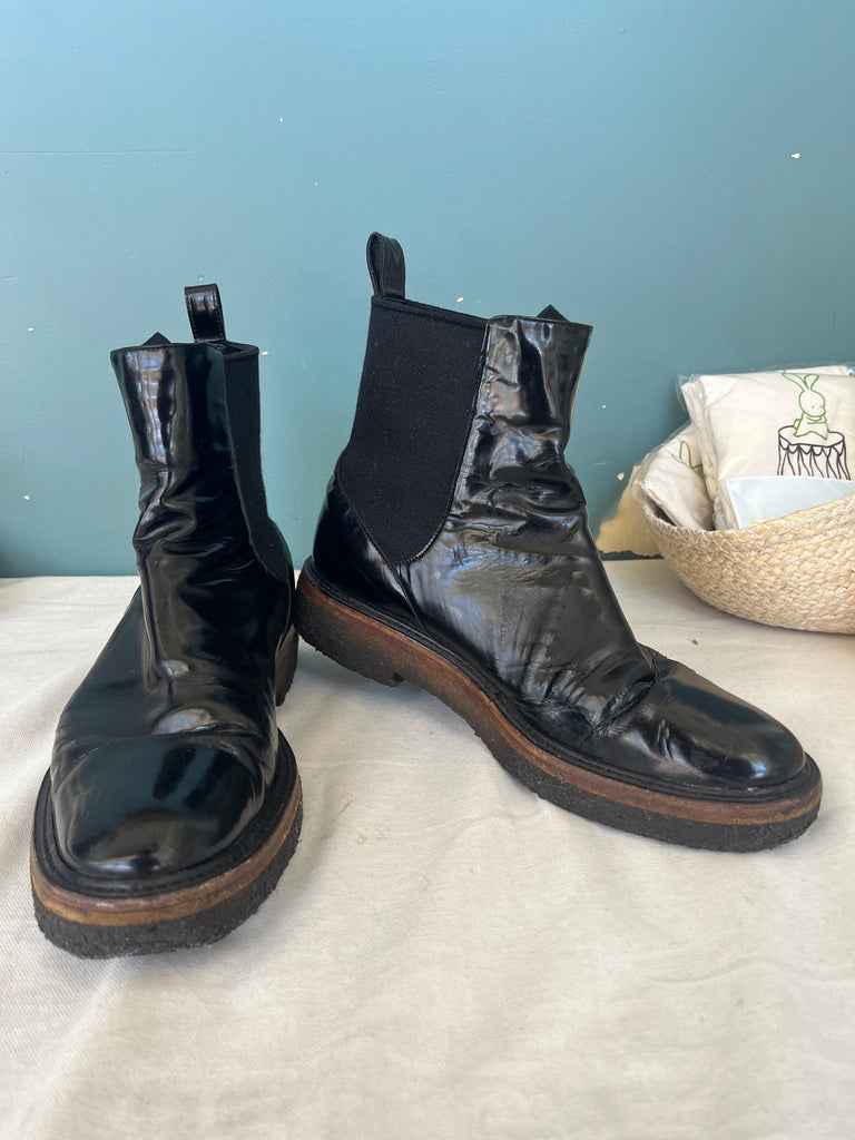 LOOP - Dries Van Noten Black Leather Boots (#293)