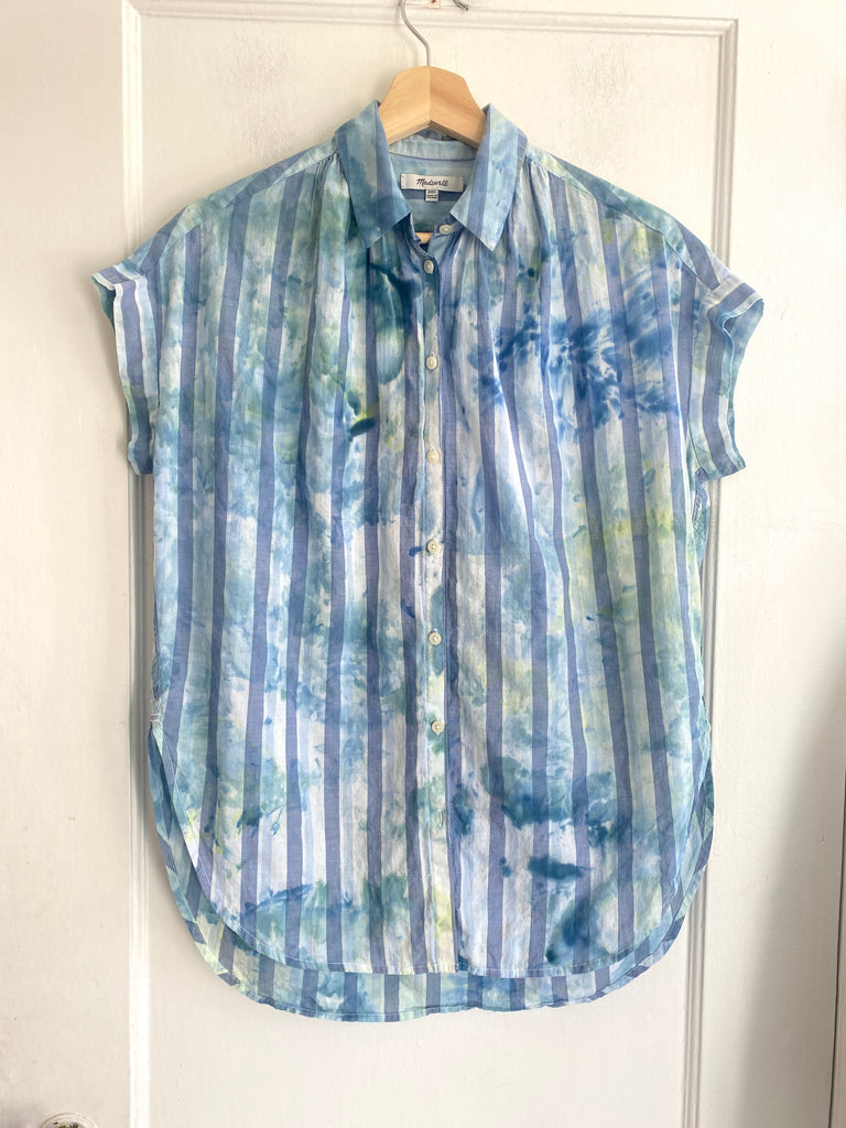 Hipcheck - Ice Dyed Top, Madewell Blue Stripe