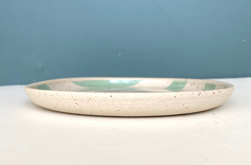 LH Ceramics Mint Striped Plate