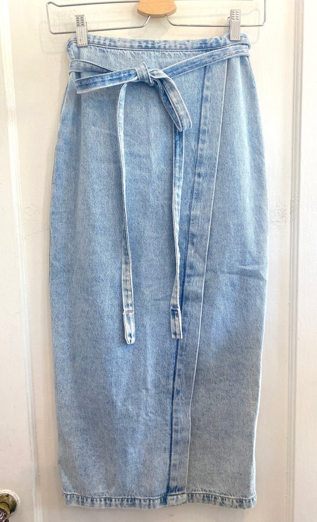 LOOP - Bimba Y Lola Denim Wrap Skirt Sz S (#87)
