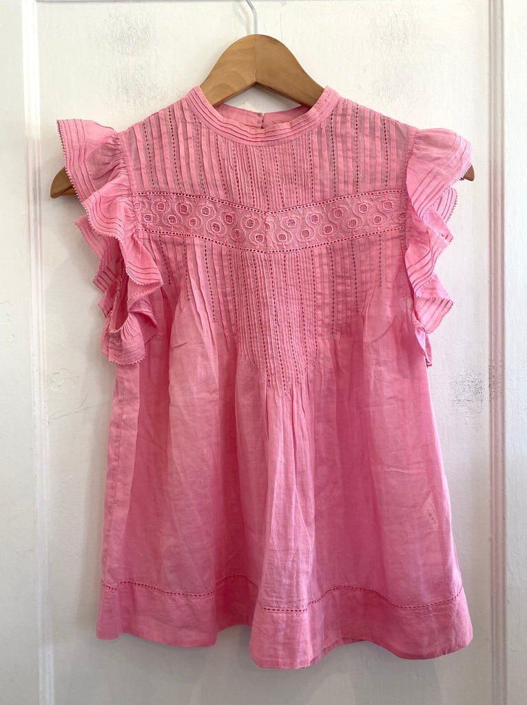 LOOP - Doen Ruffle Blouse Pink Sz XS (#87)