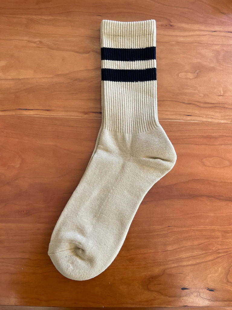 Hansel from Basel- Varsity Sporty Crew Socks, Camel, MENS