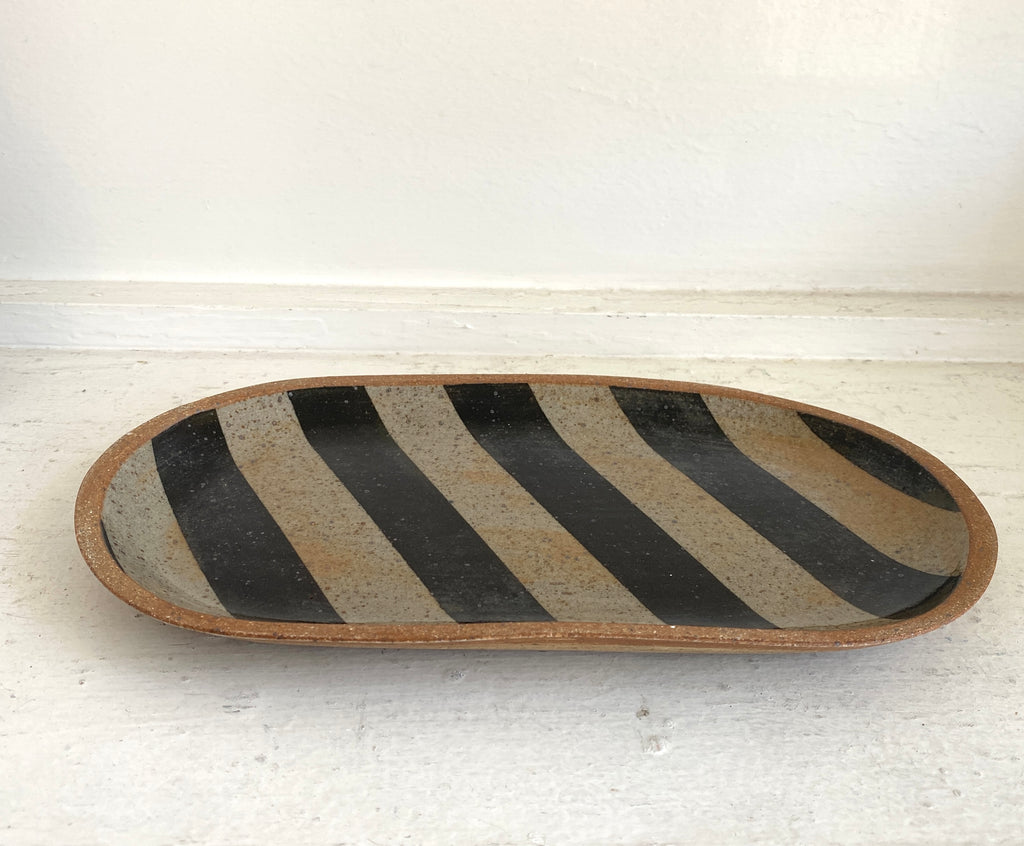LH Ceramics - Striped Tray, Black