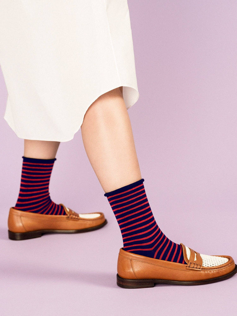 HANSEL FROM BASEL - Nautical Stripe Crew: Pink / OS