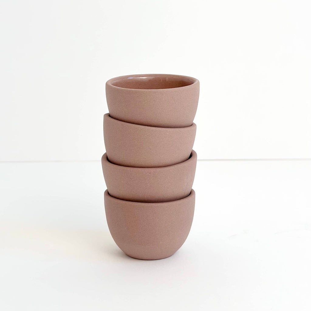 Pigeon Toe Ceramics & Home Textiles - The Stacking Thimble Cup Handmade Ceramic : Petal