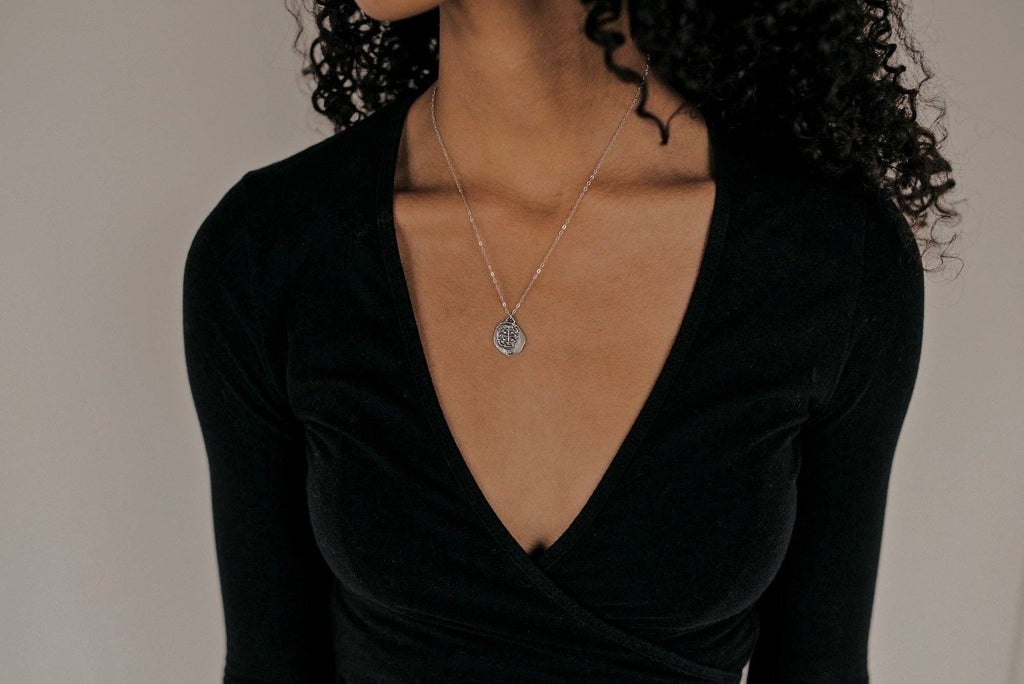 Mountainside Jewelry - Medallion Necklace: Cable Chain / 20" / Gold Vermeil