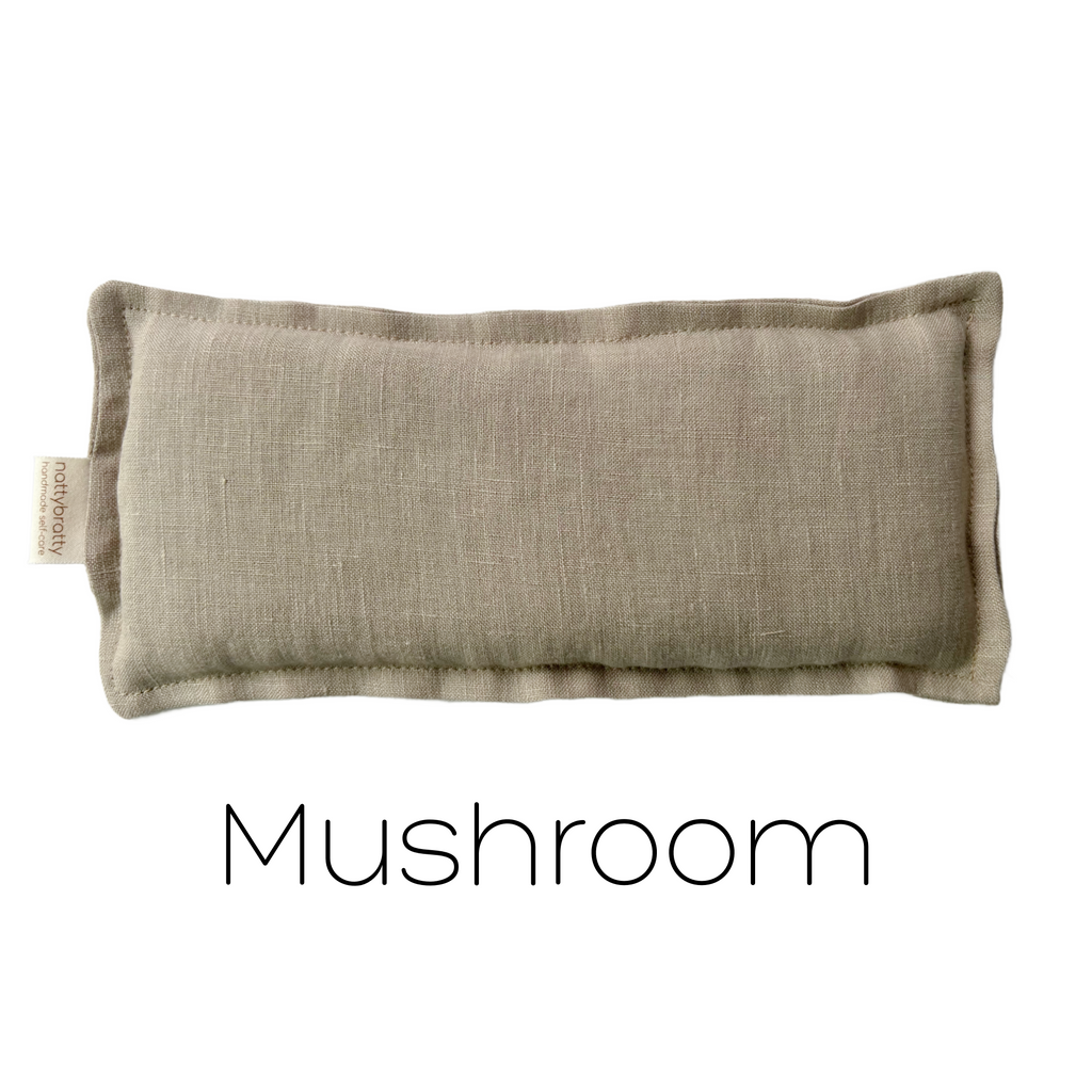 The Modern Pause - Eye Pillow - Stonewashed Organic Linen: Mushroom