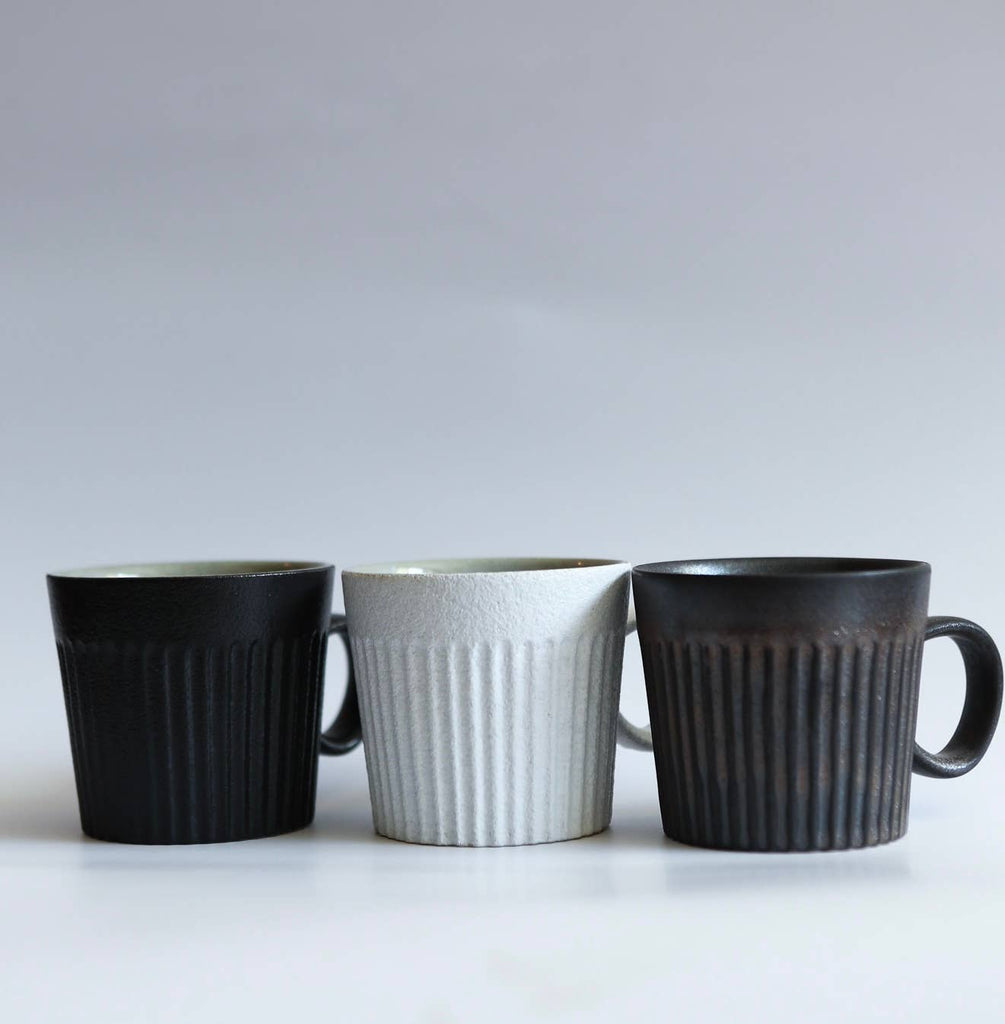 Sylvie Coulange - Striped coffee mug: White