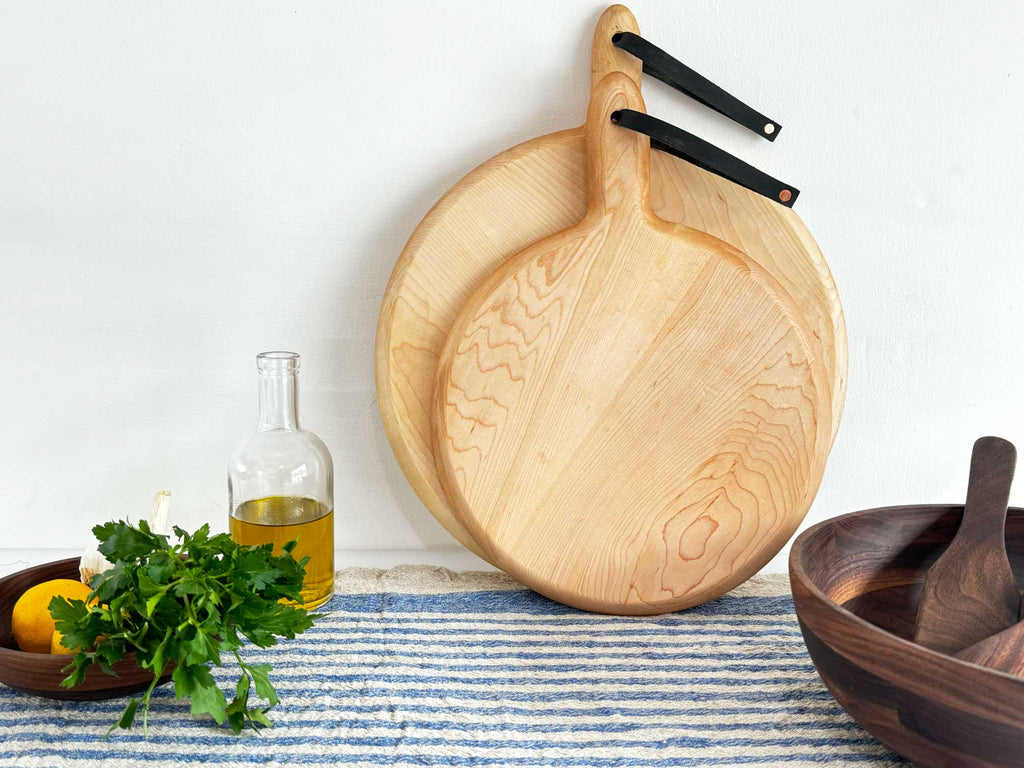 KHEM Studios - Circle Cutting Boards- USA Hardwoods + Made in USA: Extra Large Cherry