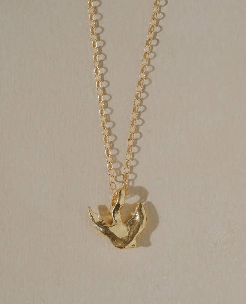 Mountainside Jewelry - Avis Necklace: 16" / Box Chain / Gold Vermeil