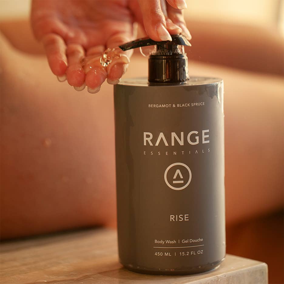 Range Essentials - 450 ML BODY WASH: RISE: Bergamot & Black Spruce