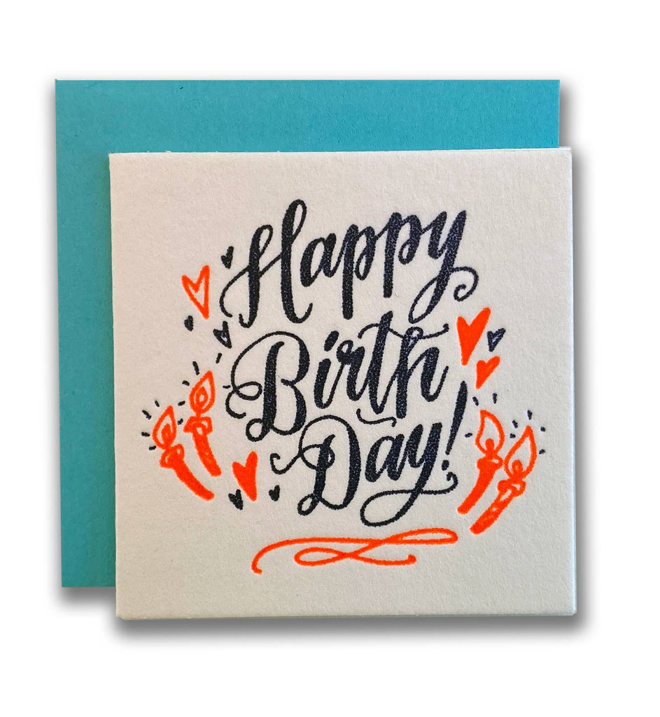 Ladyfingers Letterpress - Happy Birthday Candle Tiny Card