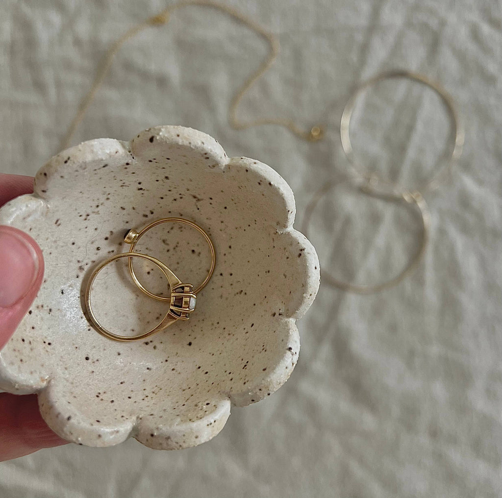 Void & Form Ceramics - Cream Flower Ring Dish