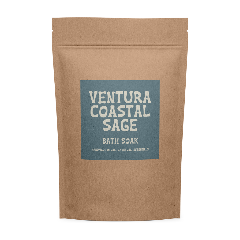 Ojai Essentials - Bath Soak | Ventura Coastal Sage | Salt and Essential Oils: 10 oz